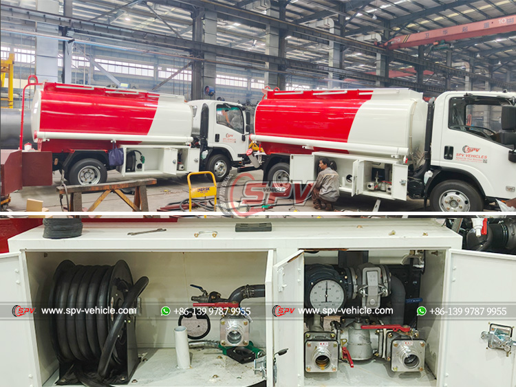 2 Units of ISUZU 700P Fuel Bowser Trucks in Factory